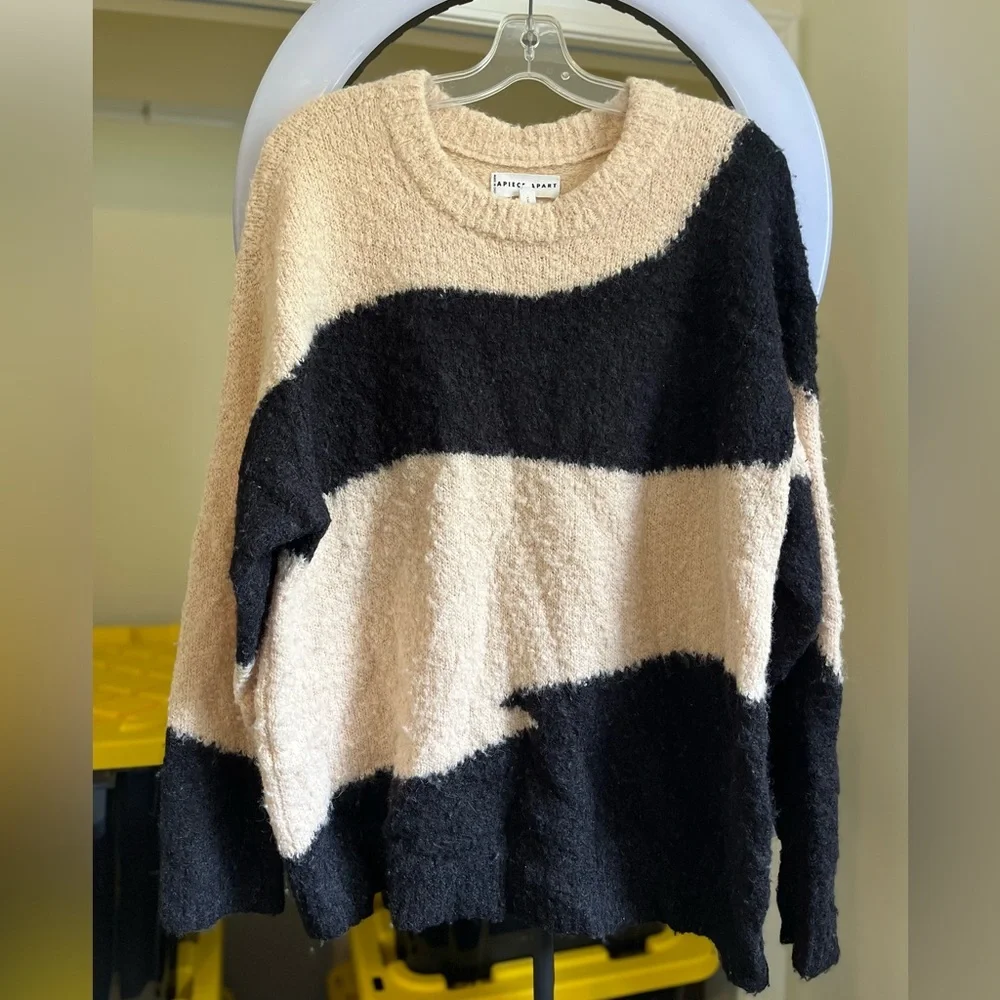 Apiece Apart Superfine Alpaca Elle Textured Sweater Abstract Print - Picture 10 of 16